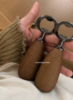 一木柠 胡桃木小胖啤酒开瓶器起子个性创意家用摆件瓶起子启瓶器