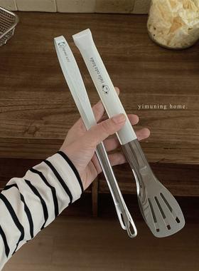 一木柠 不锈钢食品夹家用厨房煎牛排夹韩式烤肉夹子烘焙烤面包夹