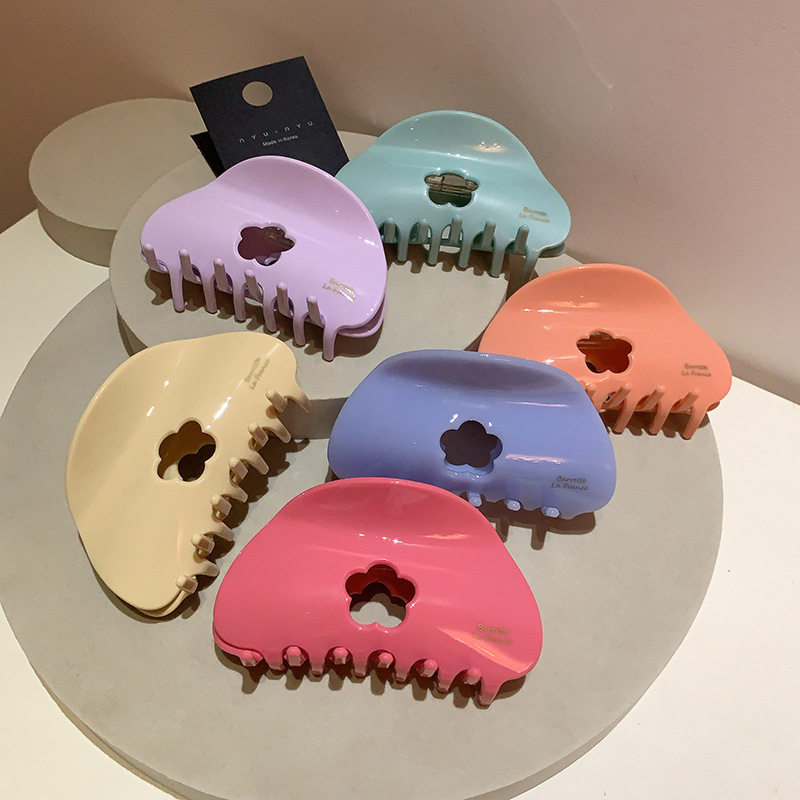 法式醋酸抓夹奶油冰激凌镂空小花朵鲨鱼夹清新甜美后脑勺发抓,饰品/流行首饰/时尚饰品新,民族风发饰,淘宝优惠券,粉丝福利购,淘宝优惠卷