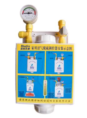 沼气净化器蓝焰调控脱硫器压力显示三合一农村沼气粪便气专用配件
