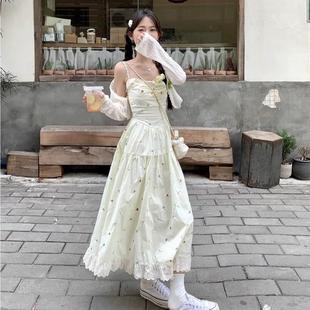 2025套装 海边度假碎花裙吊带连衣裙两件套 女开衫 外套夏季