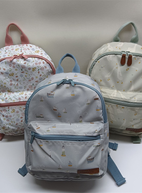 外贸出口西欧 可爱小清新 小碎花 小鸭子 小帆船 迷你儿童双肩包