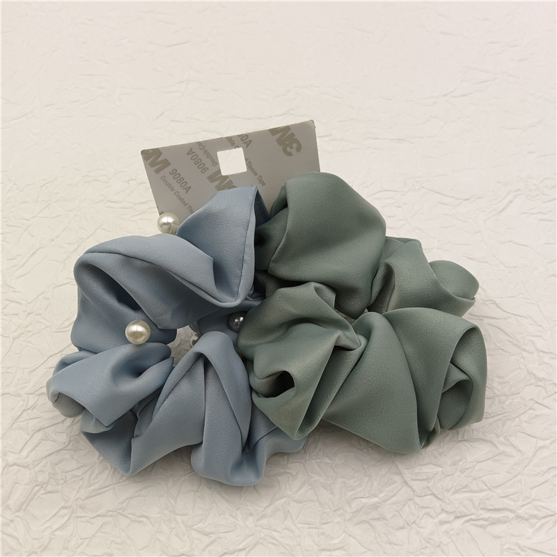 发绳缎面气质简约扎珍珠