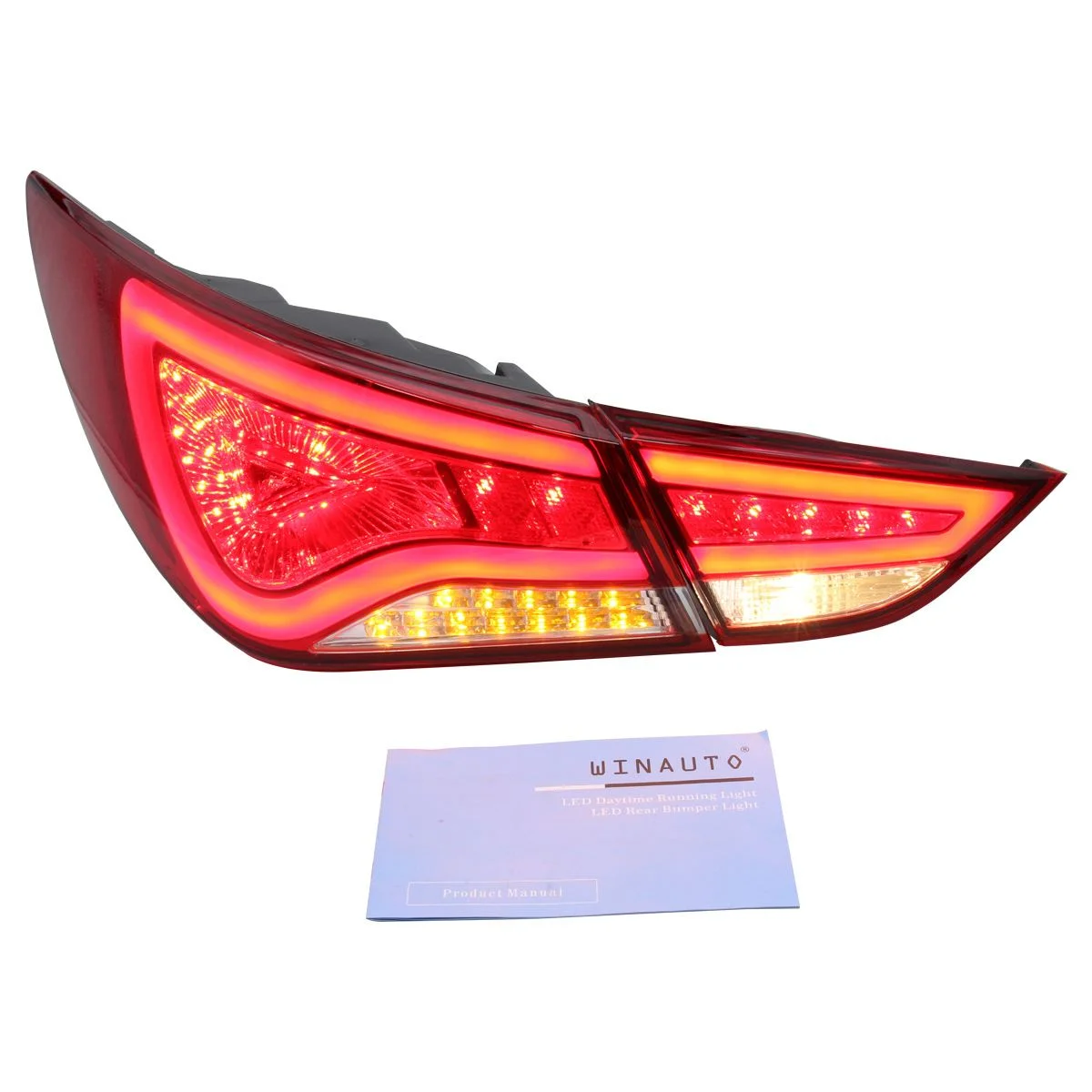 适用于13-15年 HY 索纳塔 8 红面款 尾灯 改装刹车灯专车专用