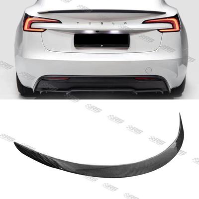 适用于特斯拉焕新版model3/Y干碳纤维斜纹尾翼定风翼免打孔高性能