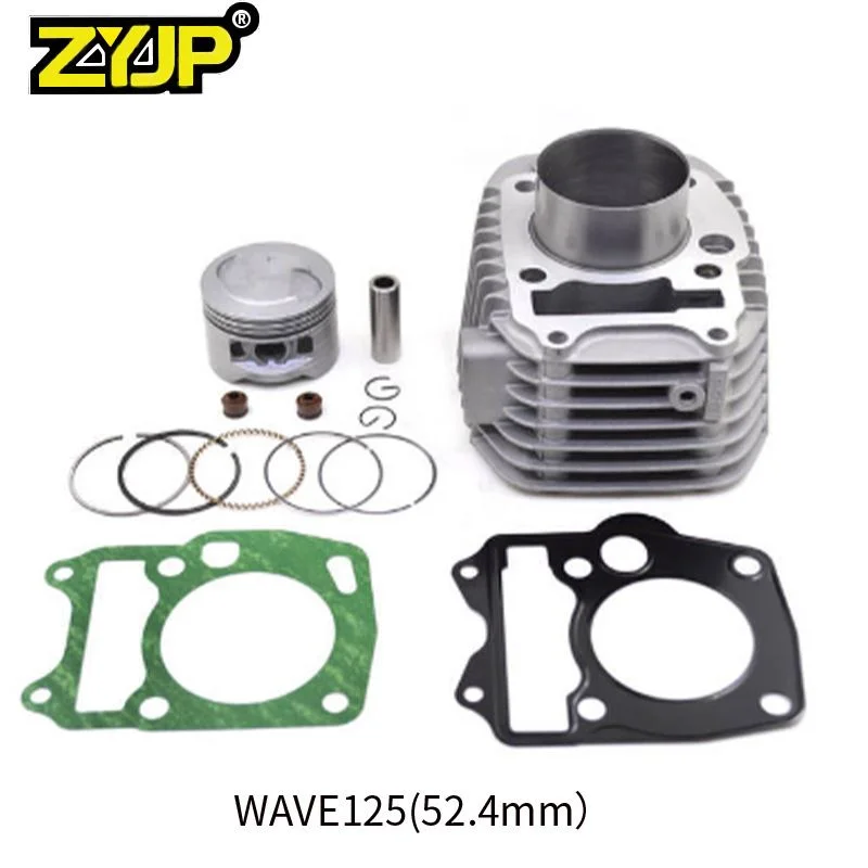 跨境摩托车气缸配件适用Honda WAVE125发动机套缸活塞缸径52.4mm