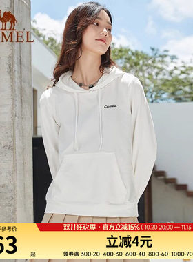 骆驼套头连帽卫衣女新款薄款情侣宽松休闲女装薄款运动服长袖上衣