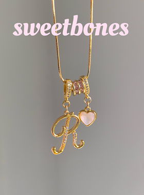 sweetbones幸运字母个性定制项链联系客服选款设计