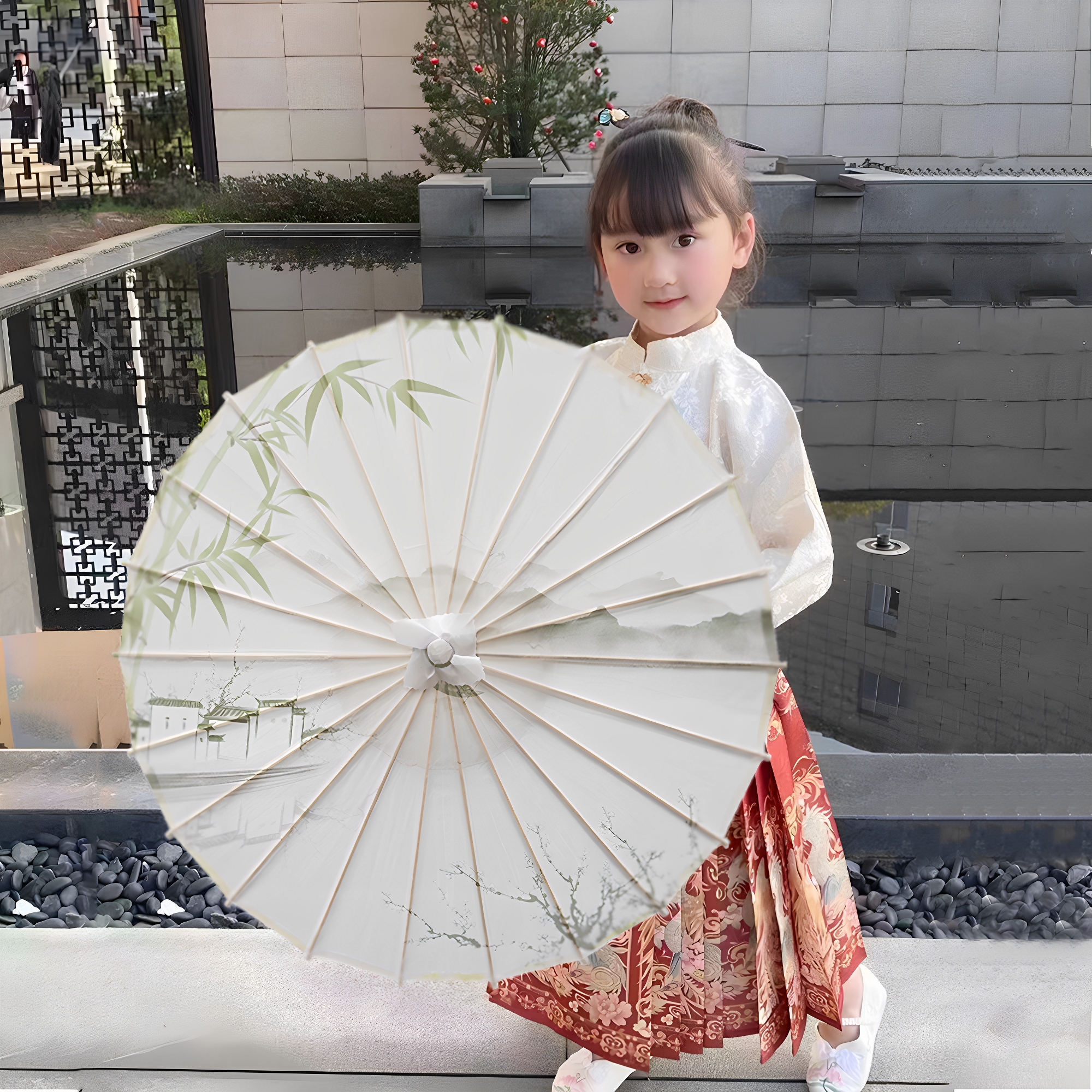 儿童古装汉服古典舞舞蹈伞拍照伞