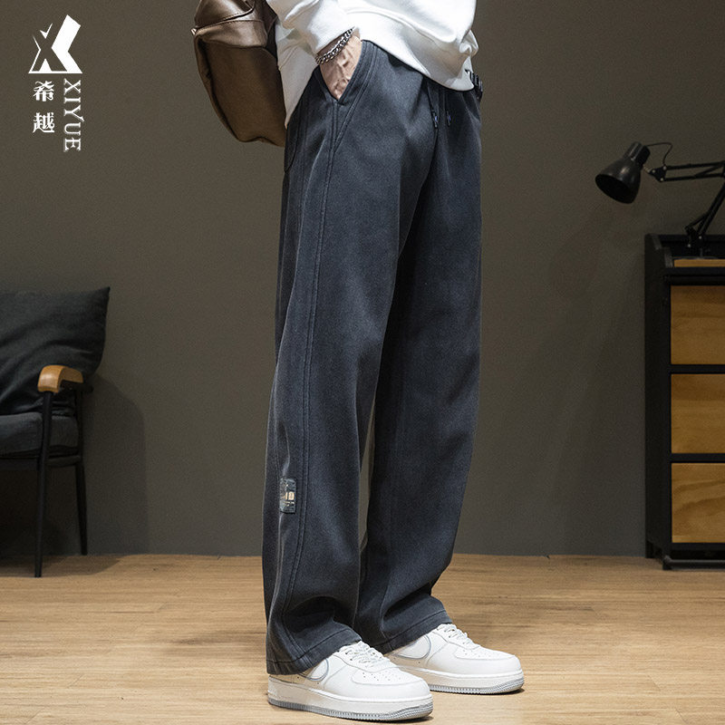2026秋季新款卫裤男加大薄款男款直筒裤男士宽松大码休闲长裤子潮