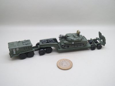 【现货】144  Russian KZKT-7428 Tank Transp+ZSU-23-4