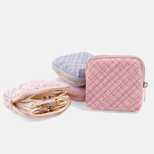 黄金首饰收纳包高端珠宝玉石文玩手链耳饰专用收纳袋绒布拉链包包