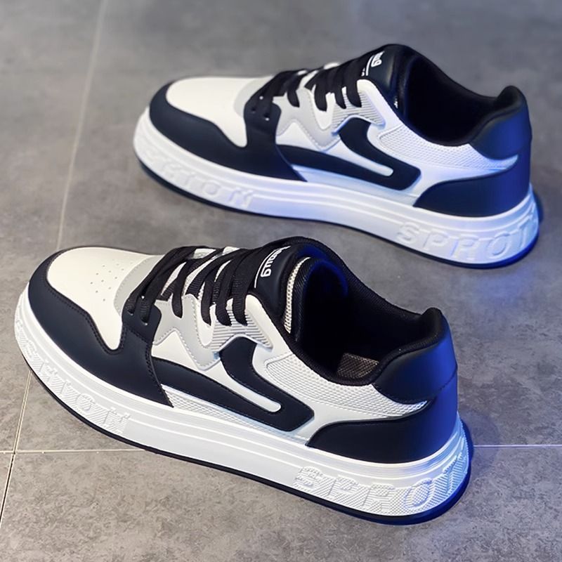 男鞋夏季鞋子男款网面透气男生板鞋黑白百搭休闲运动皮鞋小白鞋