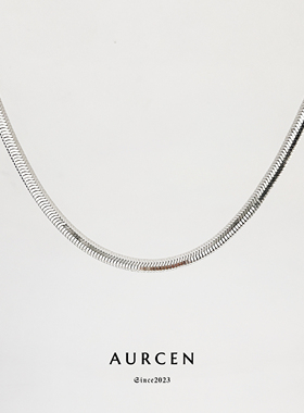 AURCEN翱森·时尚蛇骨链 男士项链中性风 简约百搭项链 925银镀金