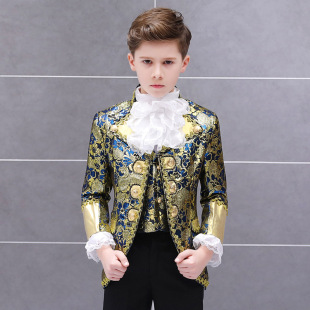 男孩儿童复古欧洲宫廷服六一演出服白马王子话剧舞台表演礼服套装