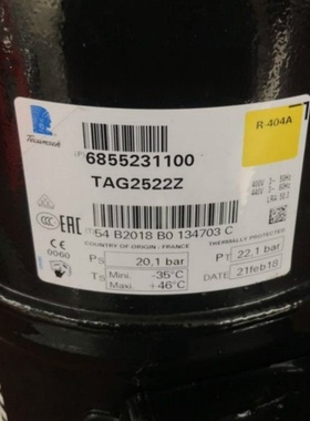 TAG2511Z TAG2516Z TAG2522Z TAG2525Z TFH2511Z 泰康低温压缩机