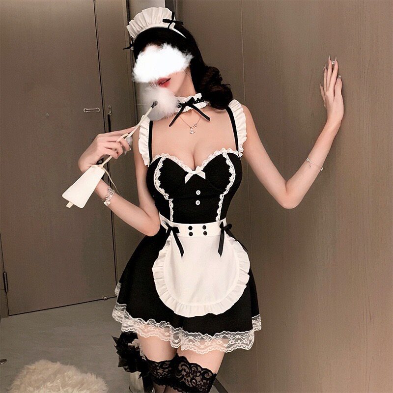大码性感内衣制服纯欲甜美镂空蕾丝花边个性女仆家居服女