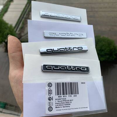 适用于奥迪中控四驱标A3 A4 A5 A7 A6L Q3Q5Q7 quattro前后车标
