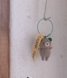 Брендовый плетеный мультяшный милый кролик ручной работы, брелок, мобильный телефон, подвеска, Южная Корея, с медвежатами