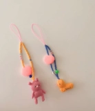 Брендовый плетеный мультяшный милый кролик ручной работы, брелок, мобильный телефон, подвеска, Южная Корея, с медвежатами