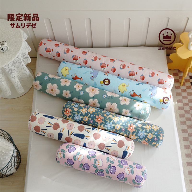 简约原品圆柱型纯棉长条枕