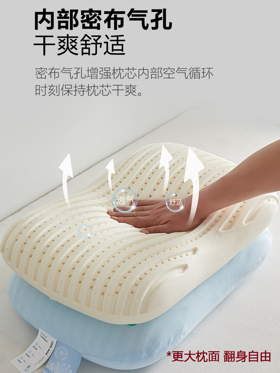 MUJI LATEX PILLOW MEMORY PILLOW CORE LOW REBOUND POLYURETHANE RUBBER SINGLE CERVICAL SPINE MUJ CURVE PILLOW
