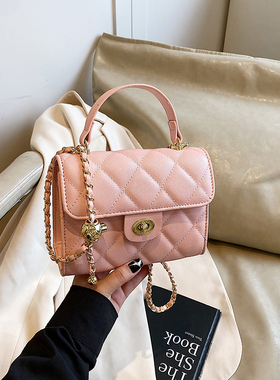 精致菱格小包包女2026新款百搭链条手提包高级小众洋气单肩斜挎包