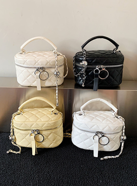 小众设计迷你包包女2026新款小香风菱格链条包流行百搭单肩斜挎包