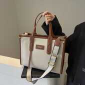 百搭斜挎包时尚 通勤大容量帆布包包女2025新款 流行爆款 手提托特包