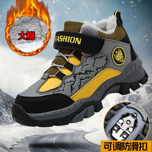 男童棉鞋冬季新款加绒加厚男孩小学生防滑儿童大棉二棉运动鞋子