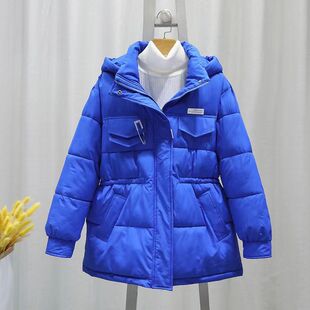 中长款棉服女收腰棉衣休闲宽松洋气棉袄秋冬外套网红面包服潮