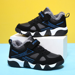 冬季新款加绒童鞋北方御寒大棉户外儿童运动鞋男童小孩加厚棉鞋子