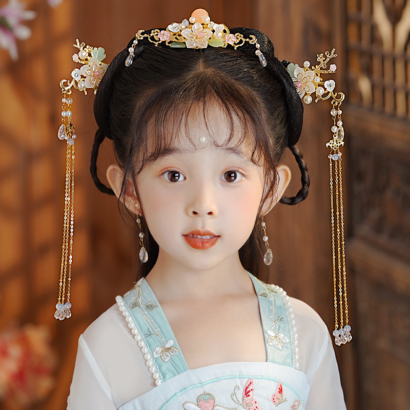 3岁以上古典头饰女发饰全套