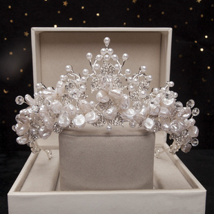高端大气仙皇冠头饰儿童公主女童小学生女孩生日演出走秀礼服发饰
