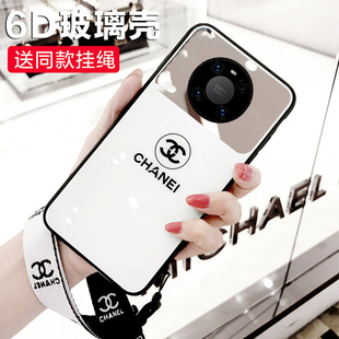 华为mate40pro手机壳女潮牌p40保护套mate30pro镜面玻璃p30网红同款 mate30全包5g防摔P30pro保护套pr0男情侣