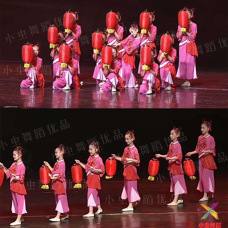 儿童胶州秧歌服腰鼓扇子中国舞少
