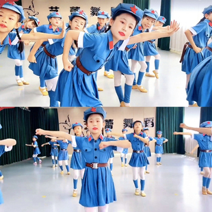 祖国在我心中演出服八路军儿童衣服装红军战士元旦闪闪红星舞蹈服