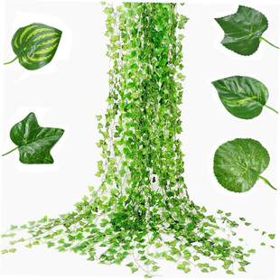 Decor Green Fake Plants vines Home Hanging Artificial Silk