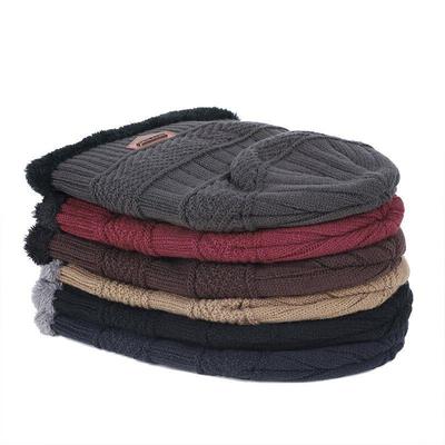 Men Warm Beanie Hat Winter Knitting Wool Hats for Uni Cap