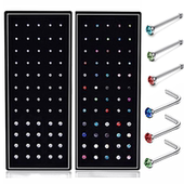 Piece Pack Shape Stud Stainless 20G Nose Set Steel