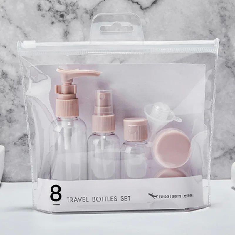Perfume Bottle Set Refillable Spray Lotion Shampoo Shower Tu