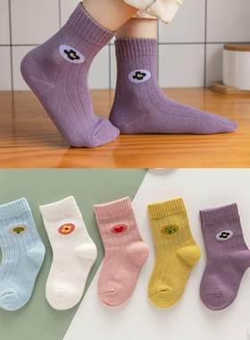5Pairs/lot Baby Socks Autumn Winter Warm Cotton Kids Socks
