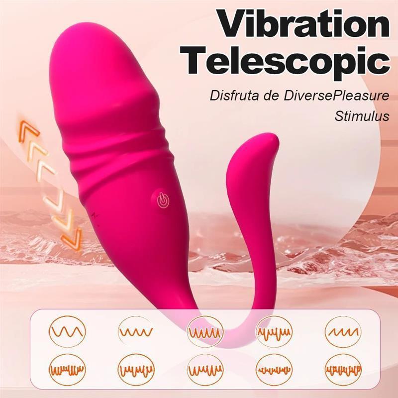 APP Control Vibrator Female Wireless Telescopic Vibrating Eg