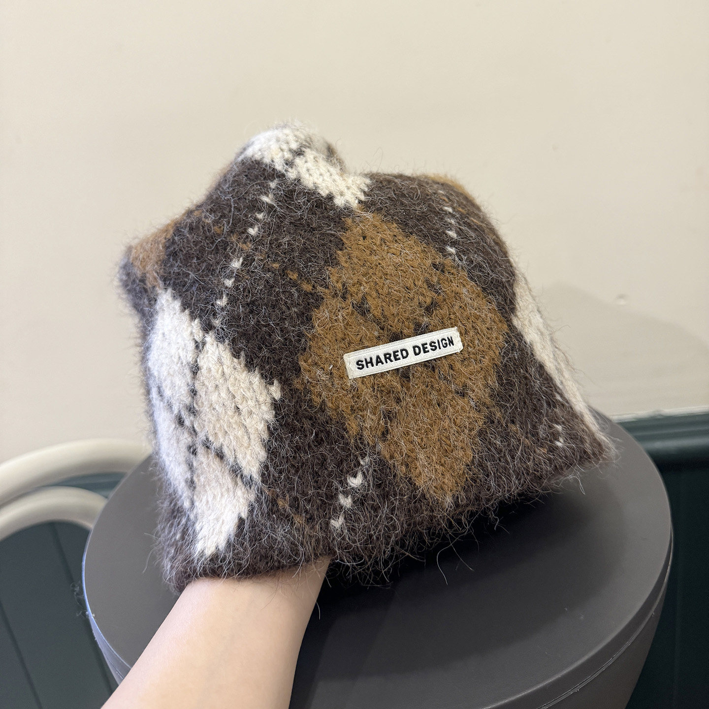 韩版简约格纹费尔岛护耳针织帽女秋冬百搭显脸小套头堆堆帽保暖潮,服饰配件/皮带/帽子/围巾,帽子,淘宝优惠券,粉丝福利购,淘宝优惠卷