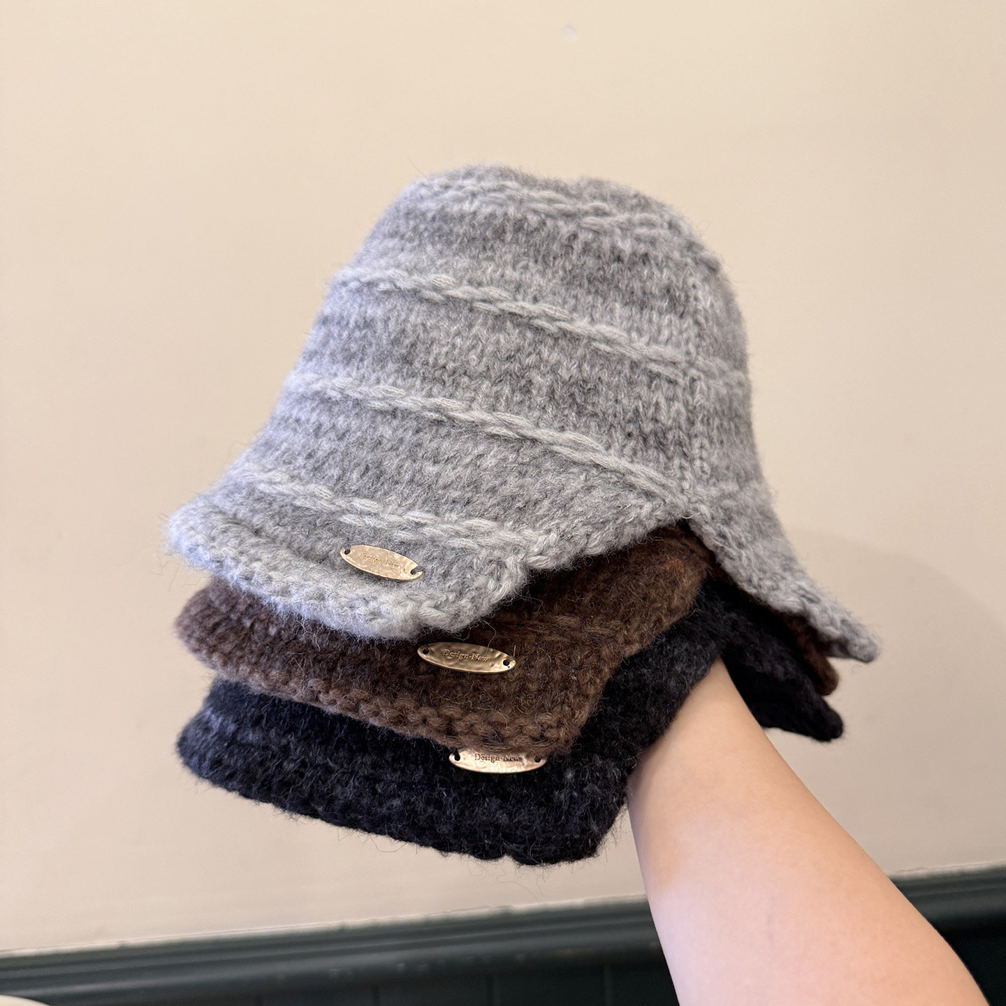 韩版ins秋冬毛线针织渔夫帽女素颜百搭显脸小保暖盆帽潮休闲出街,服饰配件/皮带/帽子/围巾,帽子,淘宝优惠券,粉丝福利购,淘宝优惠卷