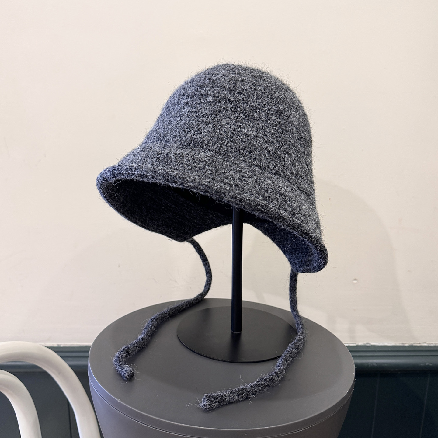 加厚盆帽潮系带渔夫帽女