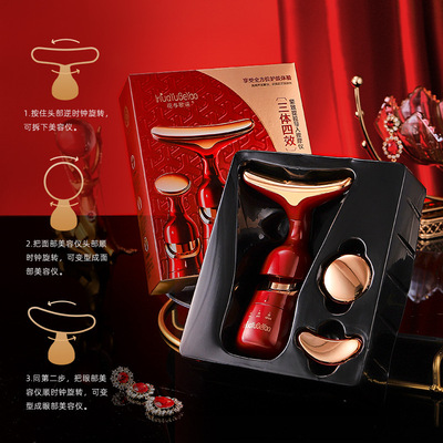 美容导入仪提拉紧致脸部声波震动V脸按摩仪可