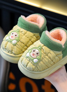 男童棉拖鞋冬保暖儿童棉鞋2025防滑宝宝室内防水家居女童外穿厚绒