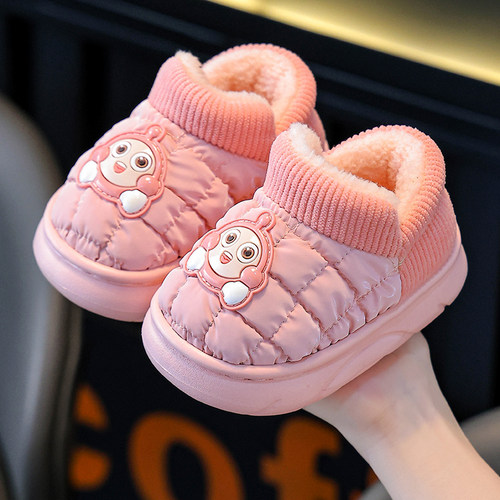 防水儿童秋冬包跟棉拖鞋婴幼儿