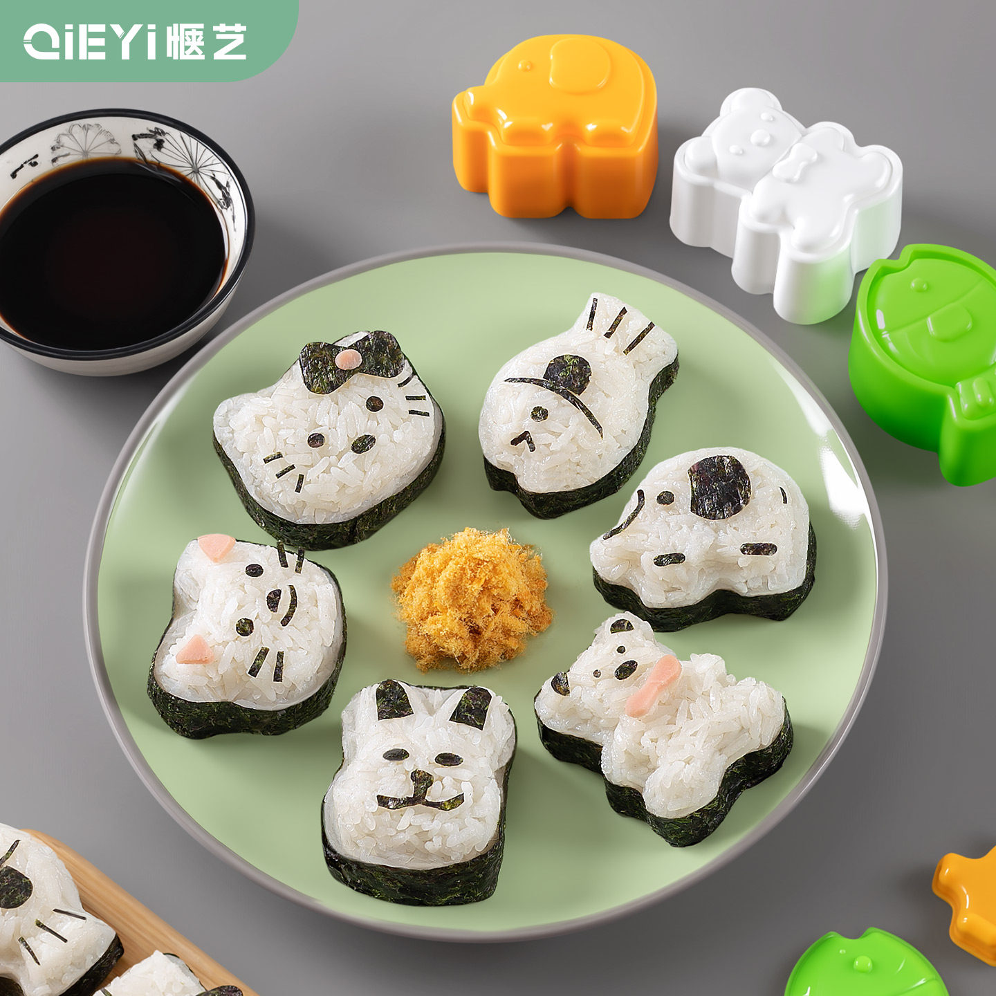 食品级PP饭团模具可爱动物造型米饭神器DIY模具儿童便当模具套装